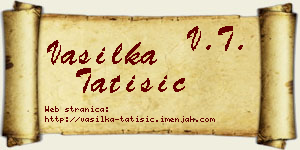 Vasilka Tatišić vizit kartica